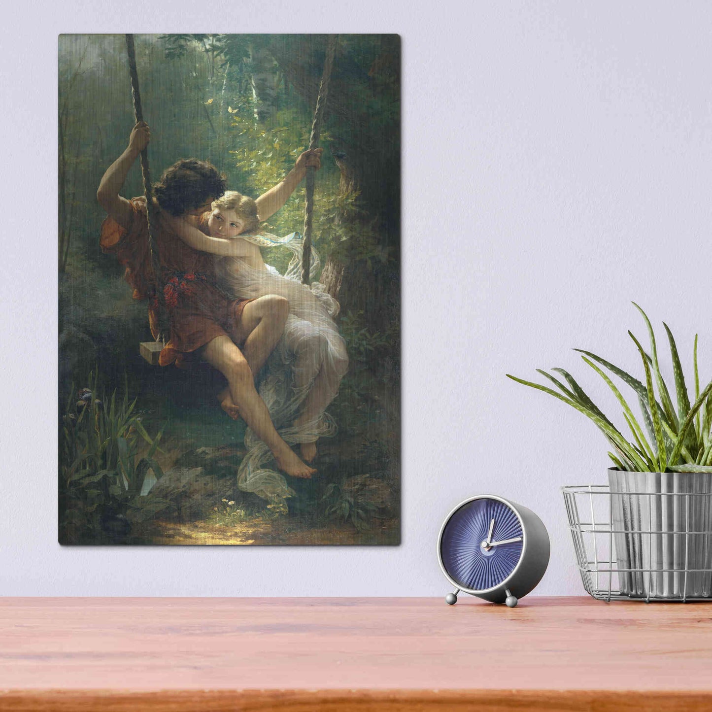 Luxe Metal Art 'Springtime' by Pierre Auguste Cot, Metal Wall Art,12x16