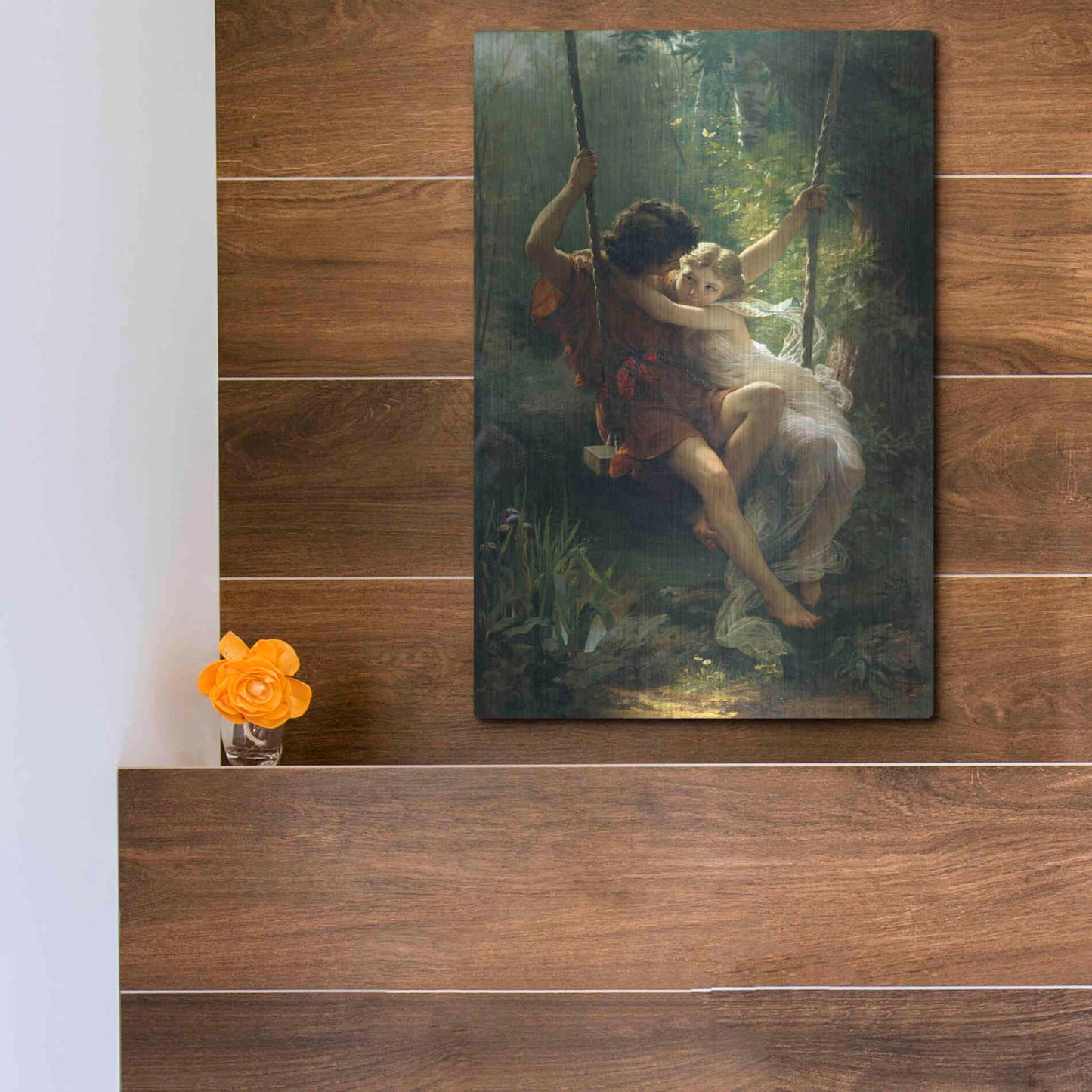 Luxe Metal Art 'Springtime' by Pierre Auguste Cot, Metal Wall Art,12x16