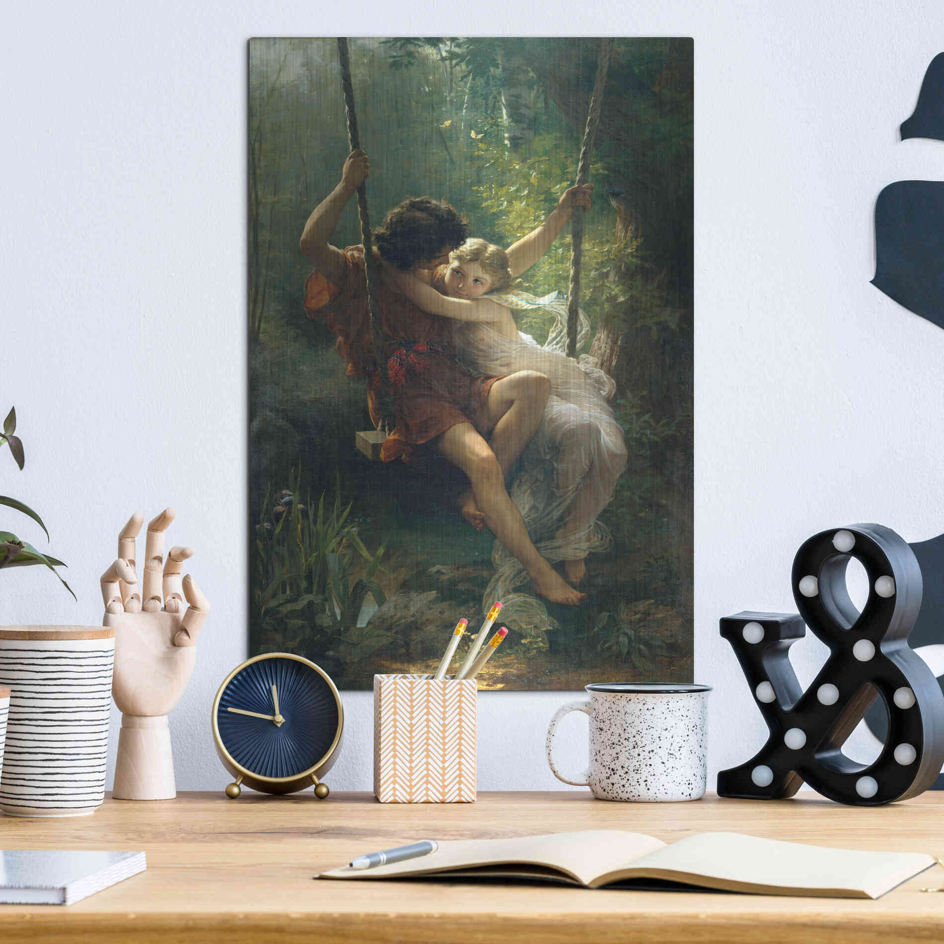 Luxe Metal Art 'Springtime' by Pierre Auguste Cot, Metal Wall Art,12x16