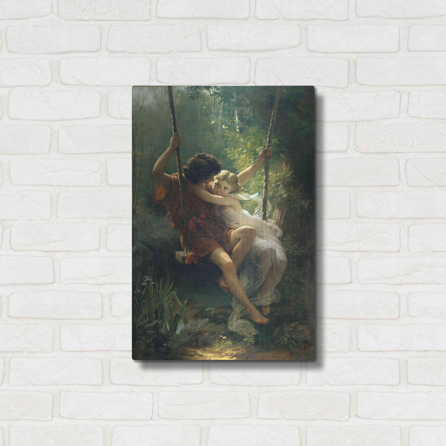 Luxe Metal Art 'Springtime' by Pierre Auguste Cot, Metal Wall Art,16x24