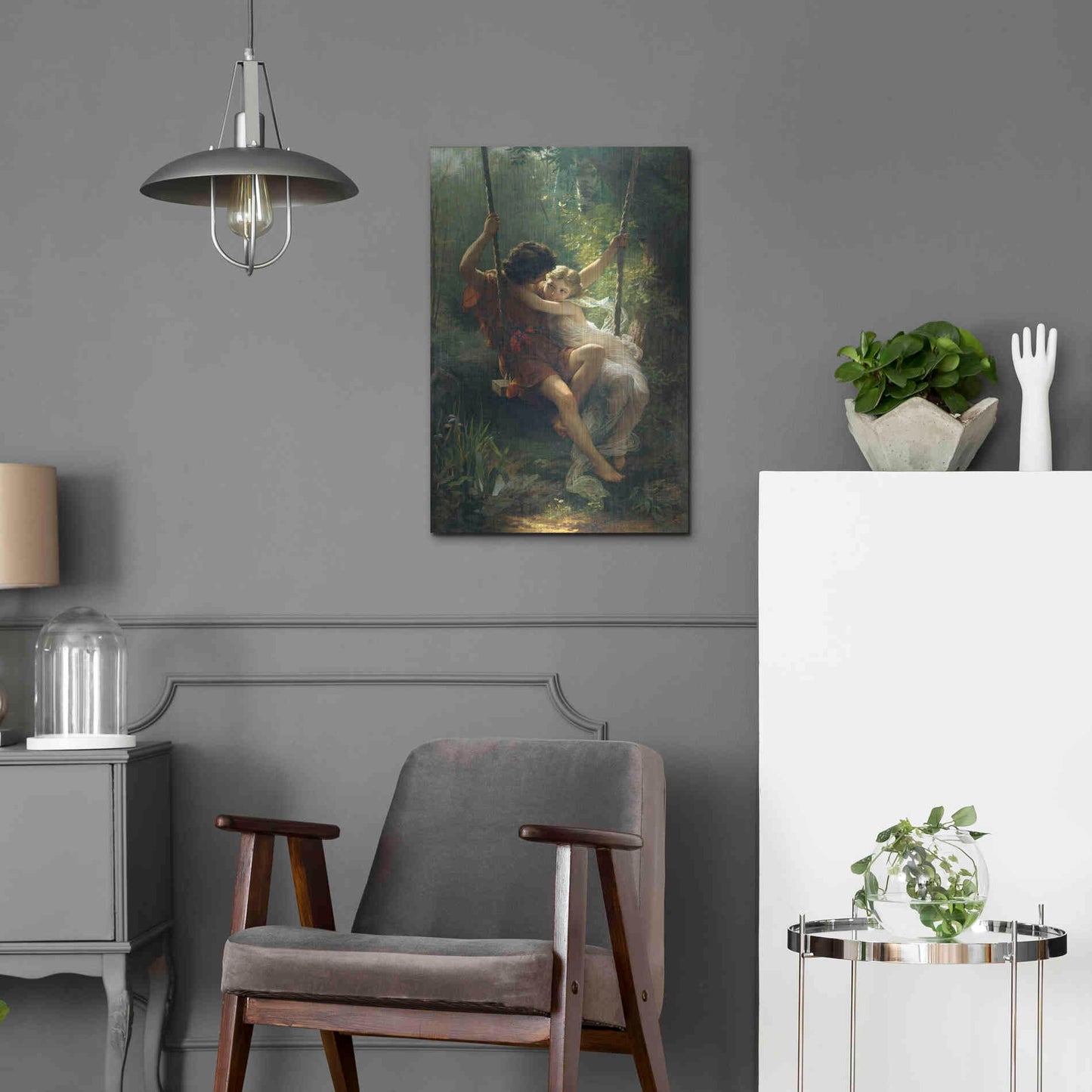 Luxe Metal Art 'Springtime' by Pierre Auguste Cot, Metal Wall Art,16x24