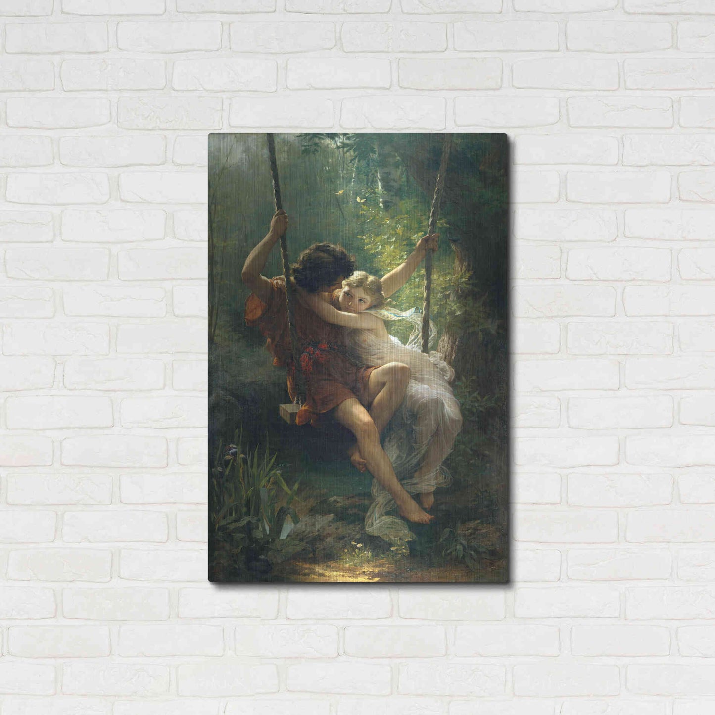 Luxe Metal Art 'Springtime' by Pierre Auguste Cot, Metal Wall Art,24x36