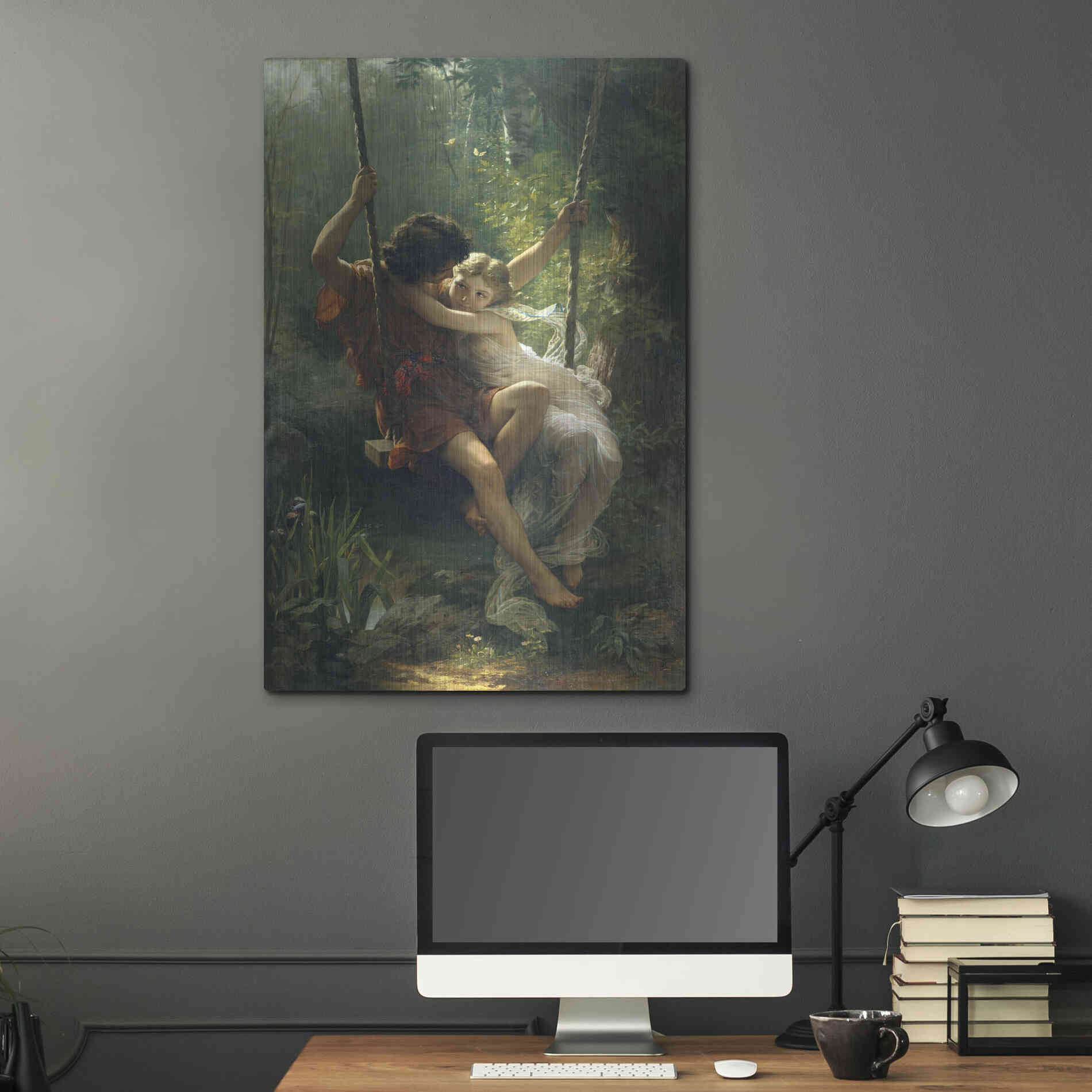 Luxe Metal Art 'Springtime' by Pierre Auguste Cot, Metal Wall Art,24x36