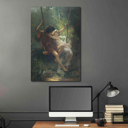 Luxe Metal Art 'Springtime' by Pierre Auguste Cot, Metal Wall Art,24x36