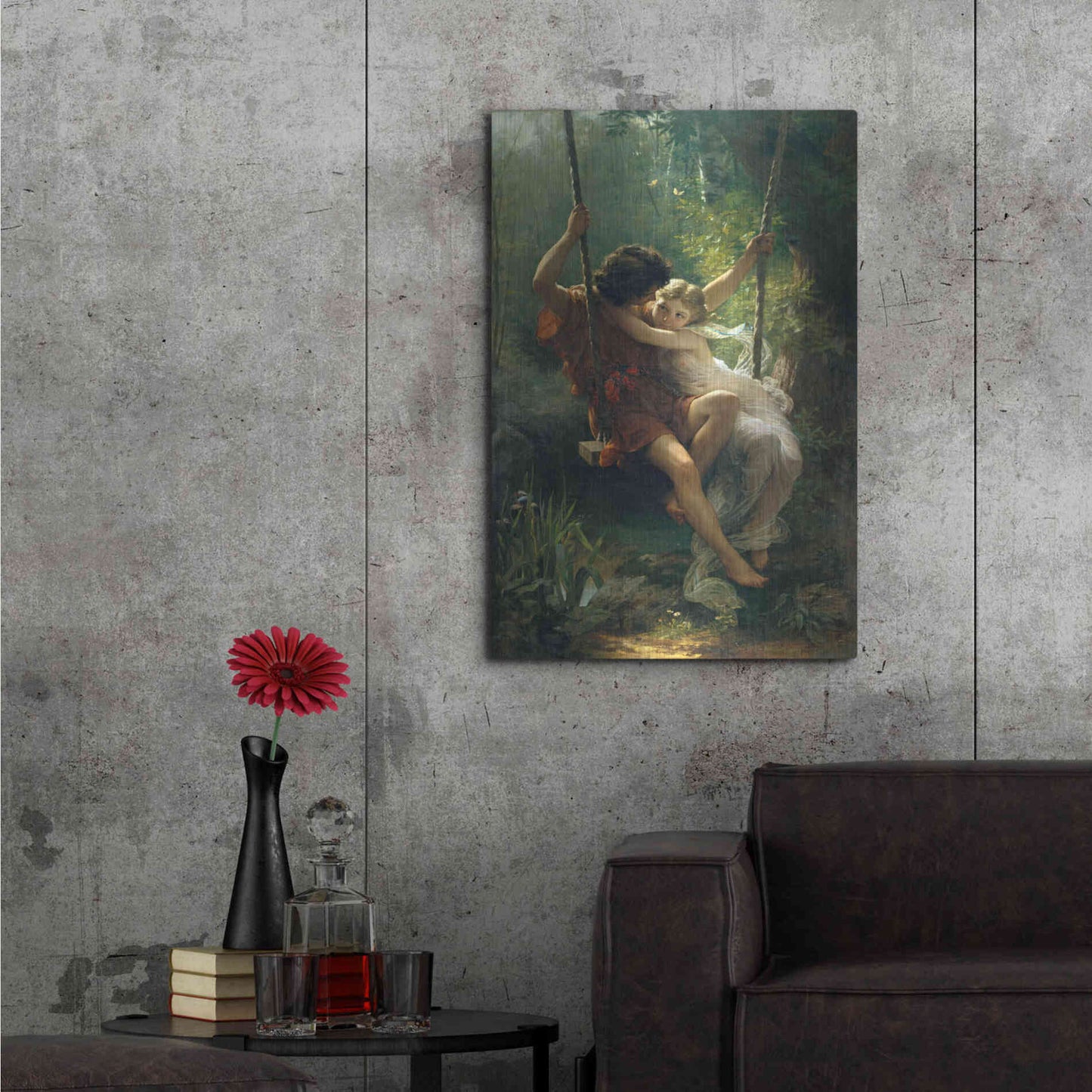 Luxe Metal Art 'Springtime' by Pierre Auguste Cot, Metal Wall Art,24x36