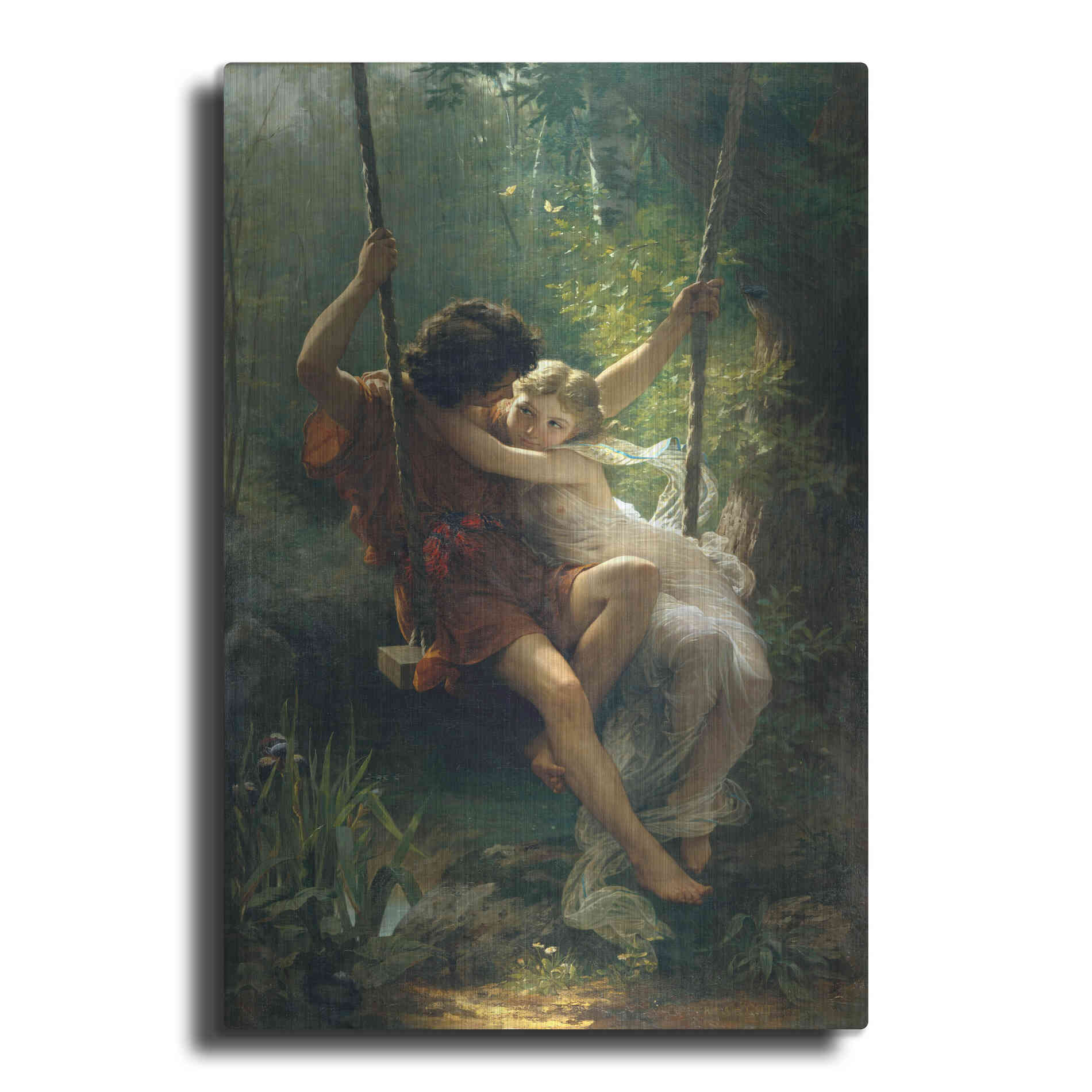 Luxe Metal Art 'Springtime' by Pierre Auguste Cot, Metal Wall Art