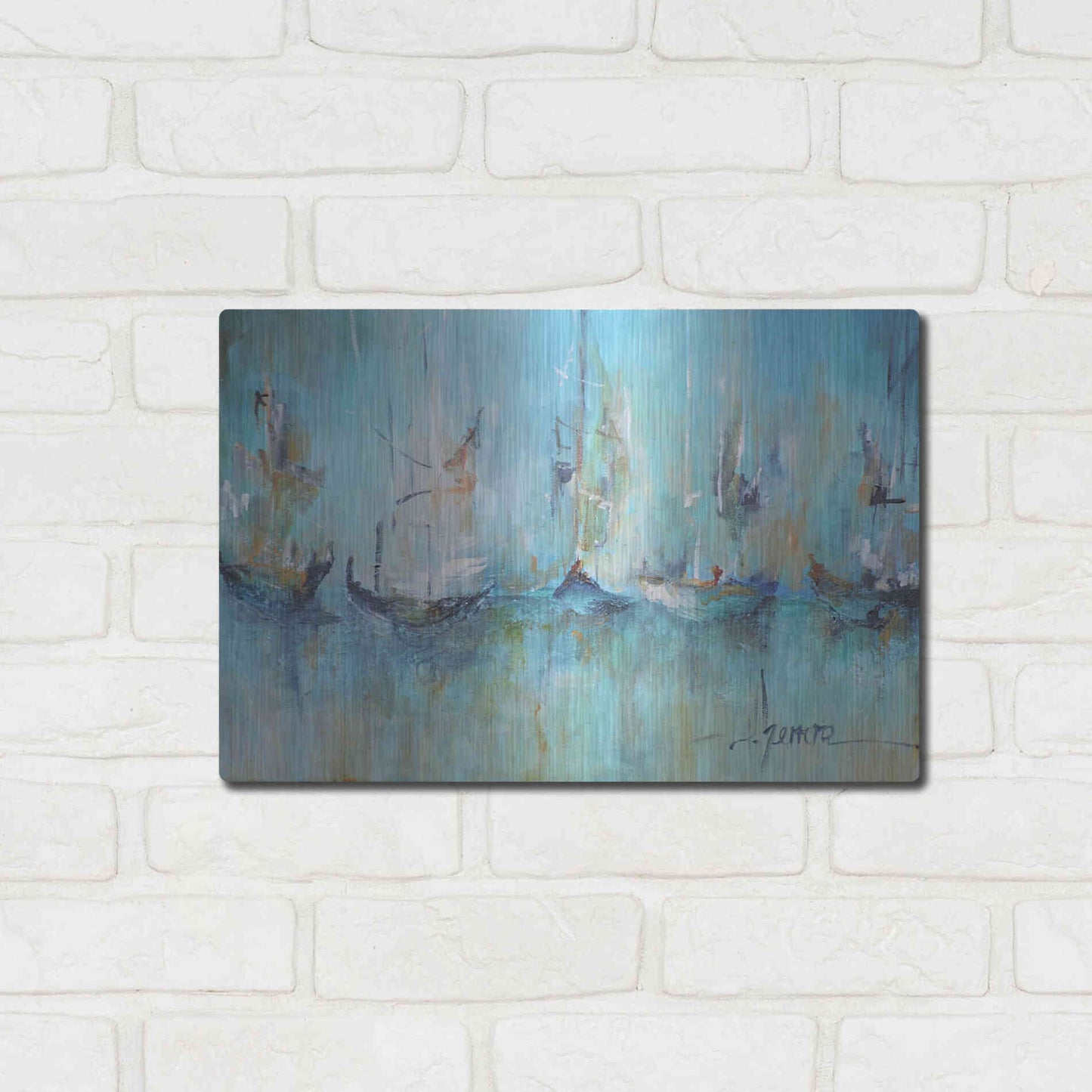 Luxe Metal Art 'Altamar' by Leticia Herrera, Metal Wall Art,16x12