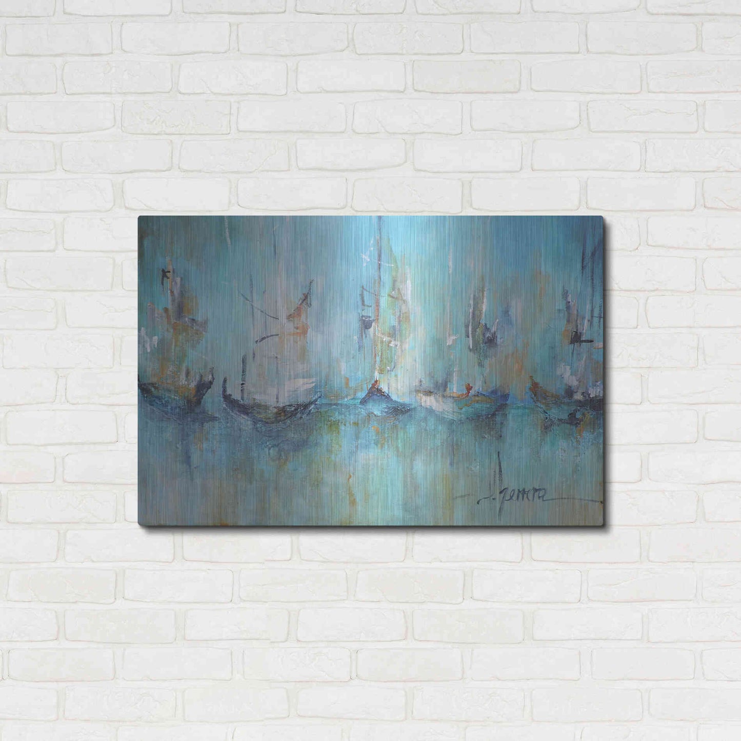 Luxe Metal Art 'Altamar' by Leticia Herrera, Metal Wall Art,36x24