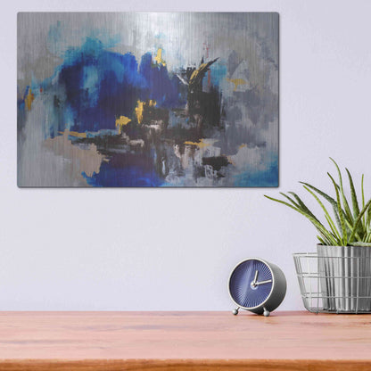 Luxe Metal Art 'Mi Cuidad' by Leticia Herrera, Metal Wall Art,16x12