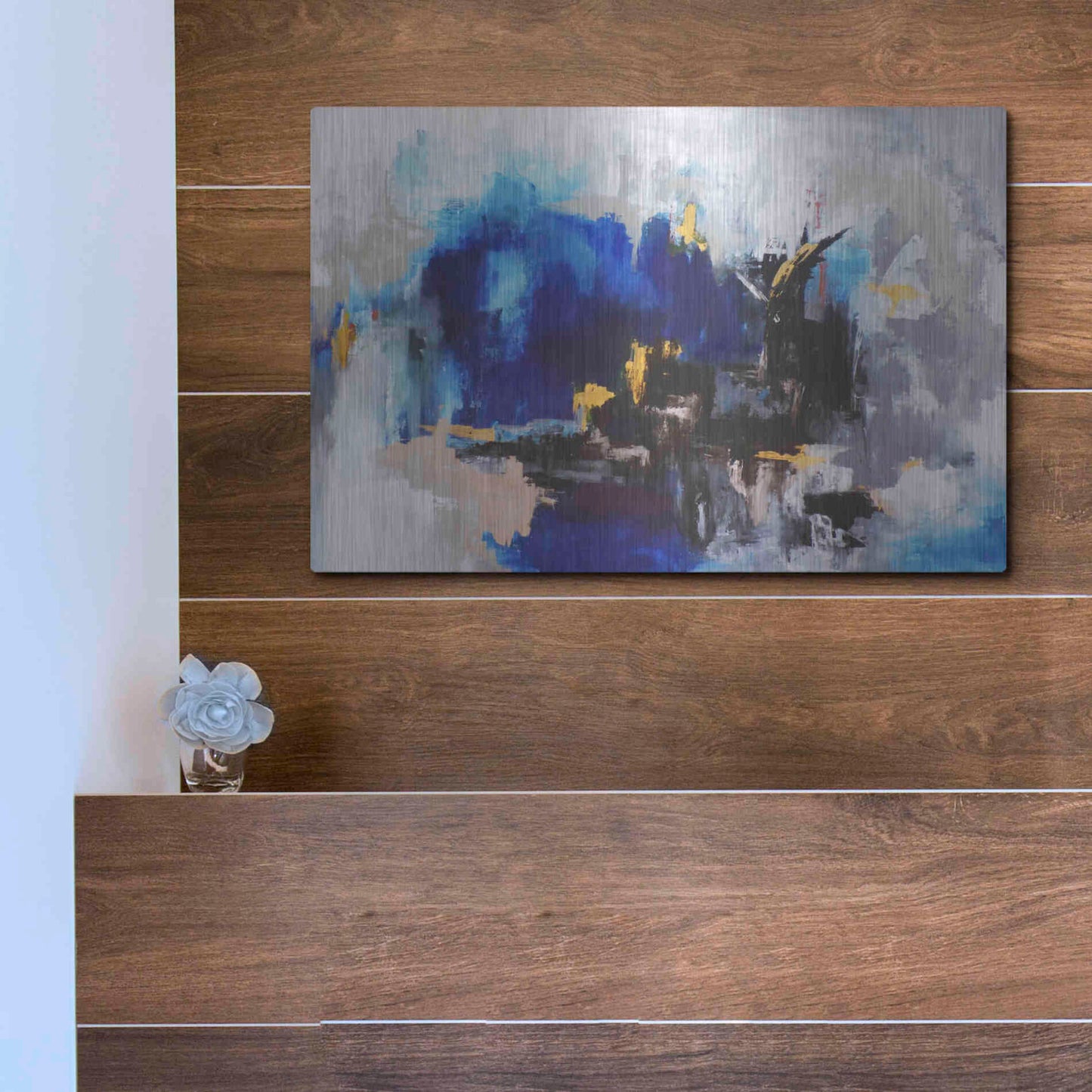 Luxe Metal Art 'Mi Cuidad' by Leticia Herrera, Metal Wall Art,16x12