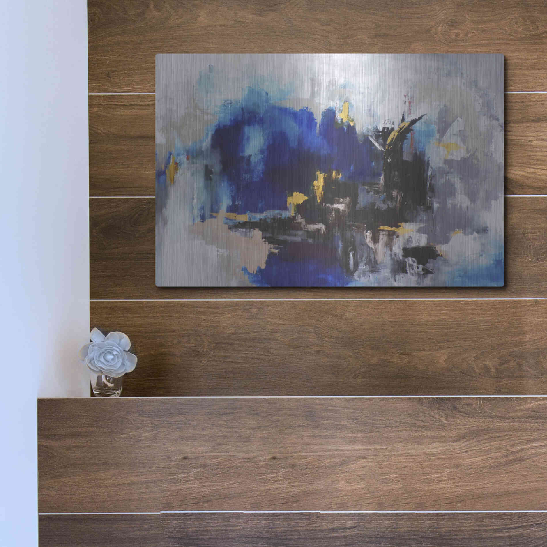 Luxe Metal Art 'Mi Cuidad' by Leticia Herrera, Metal Wall Art,16x12