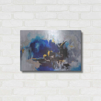 Luxe Metal Art 'Mi Cuidad' by Leticia Herrera, Metal Wall Art,24x16