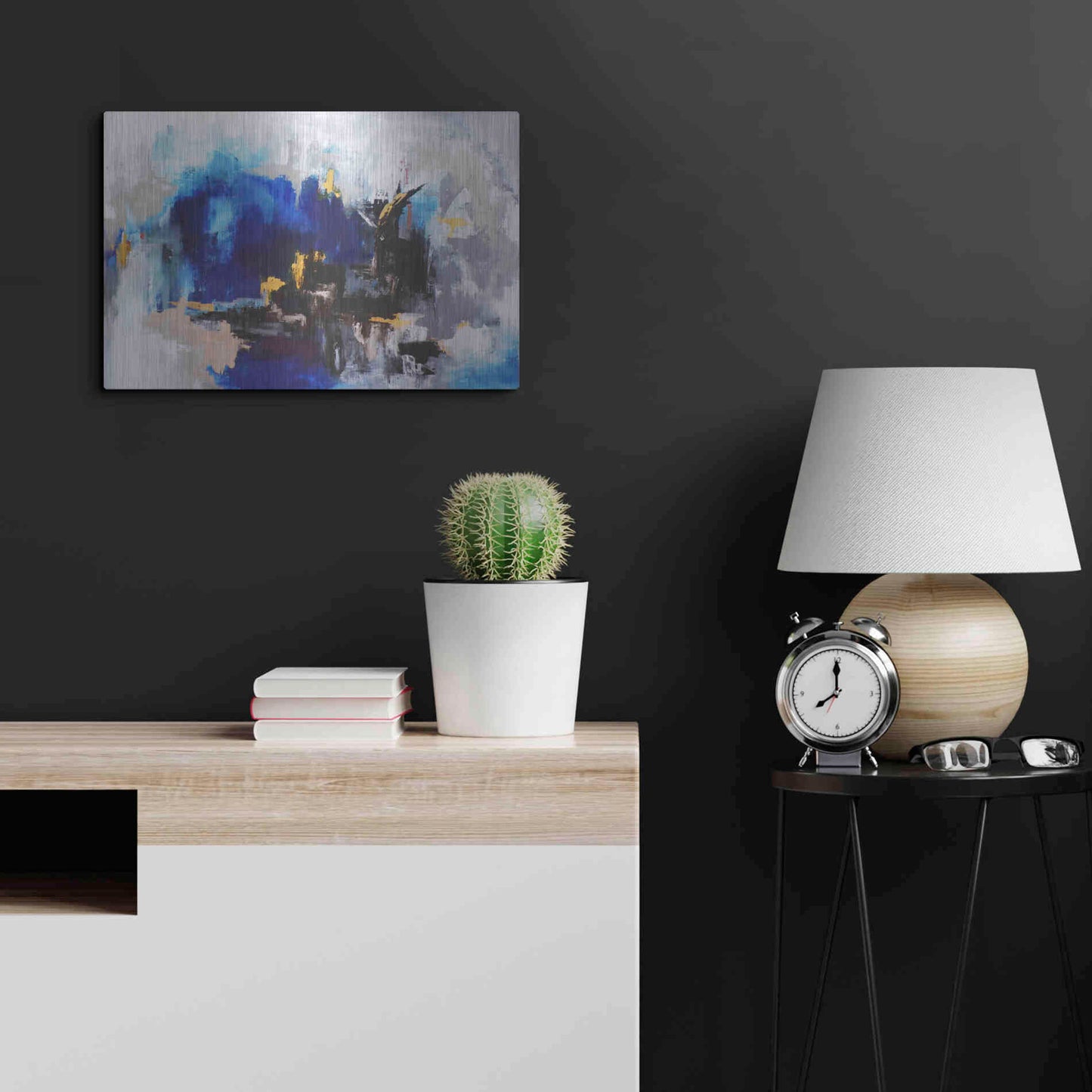 Luxe Metal Art 'Mi Cuidad' by Leticia Herrera, Metal Wall Art,24x16