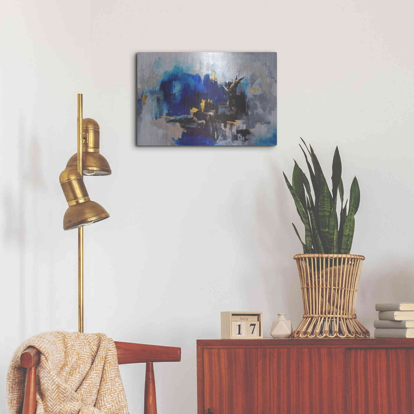 Luxe Metal Art 'Mi Cuidad' by Leticia Herrera, Metal Wall Art,24x16