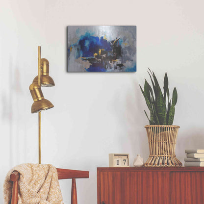 Luxe Metal Art 'Mi Cuidad' by Leticia Herrera, Metal Wall Art,24x16