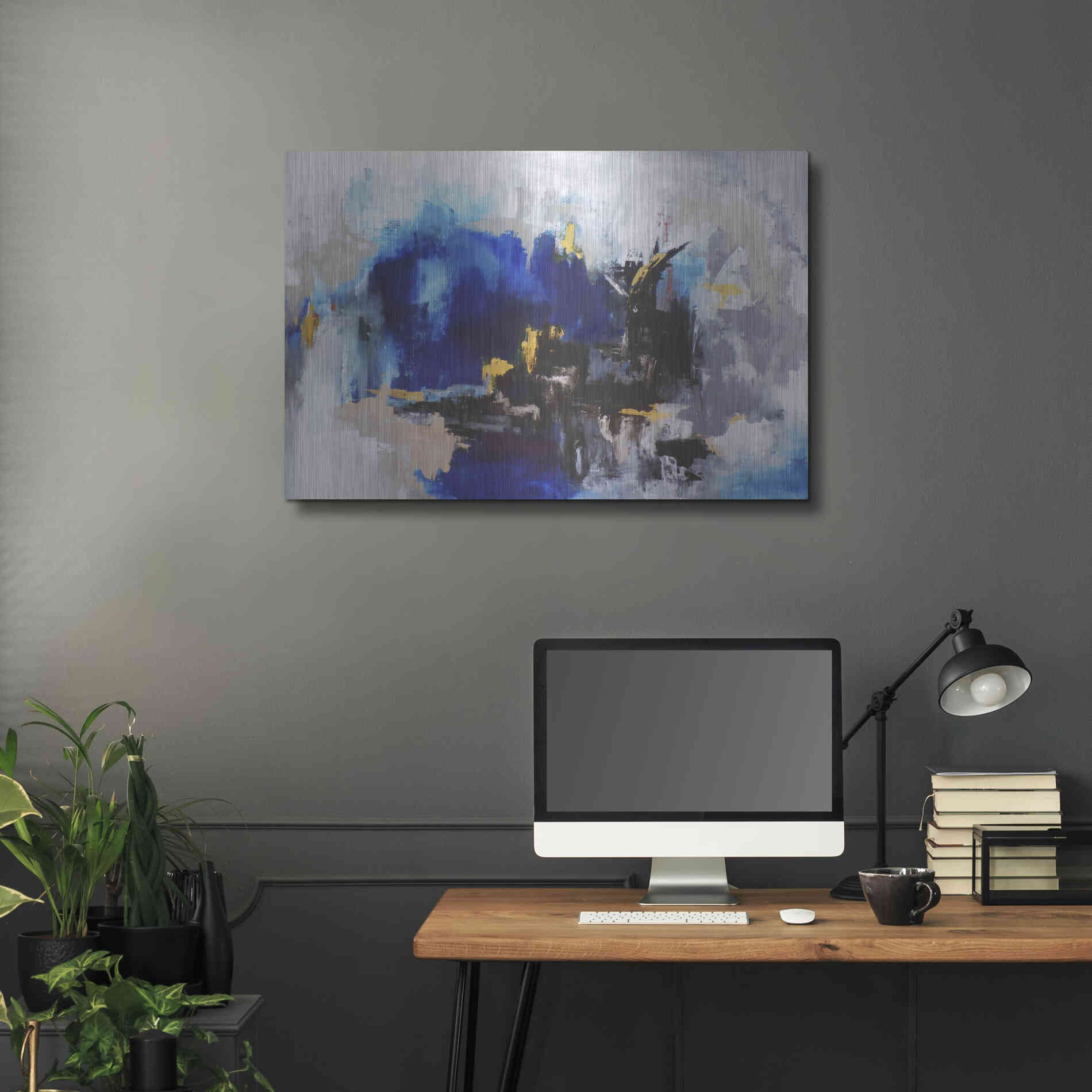 Luxe Metal Art 'Mi Cuidad' by Leticia Herrera, Metal Wall Art,36x24