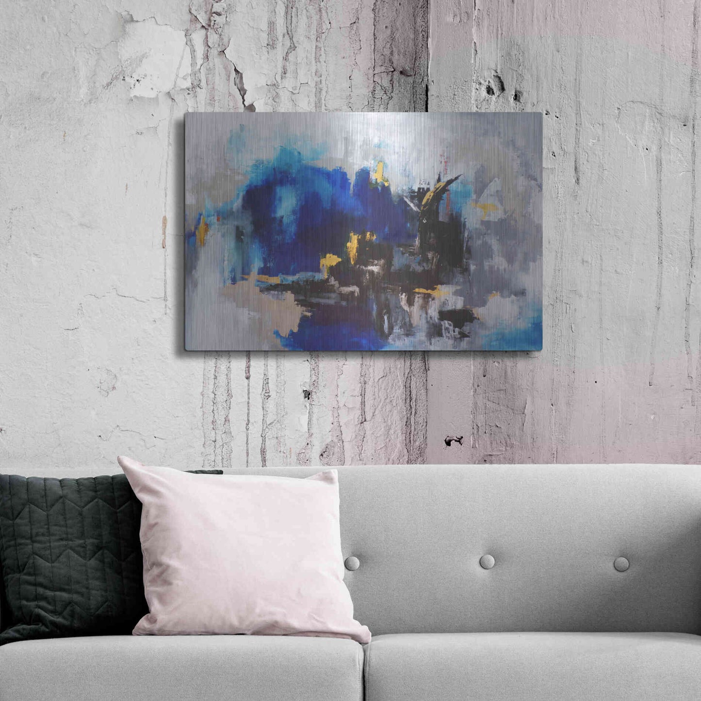 Luxe Metal Art 'Mi Cuidad' by Leticia Herrera, Metal Wall Art,36x24