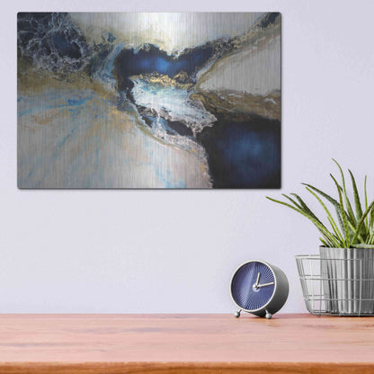Luxe Metal Art 'Los Mares' by Leticia Herrera, Metal Wall Art,16x12