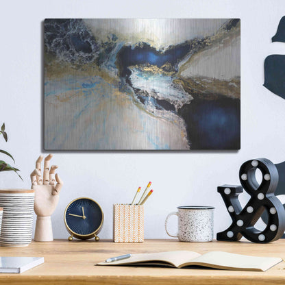 Luxe Metal Art 'Los Mares' by Leticia Herrera, Metal Wall Art,16x12