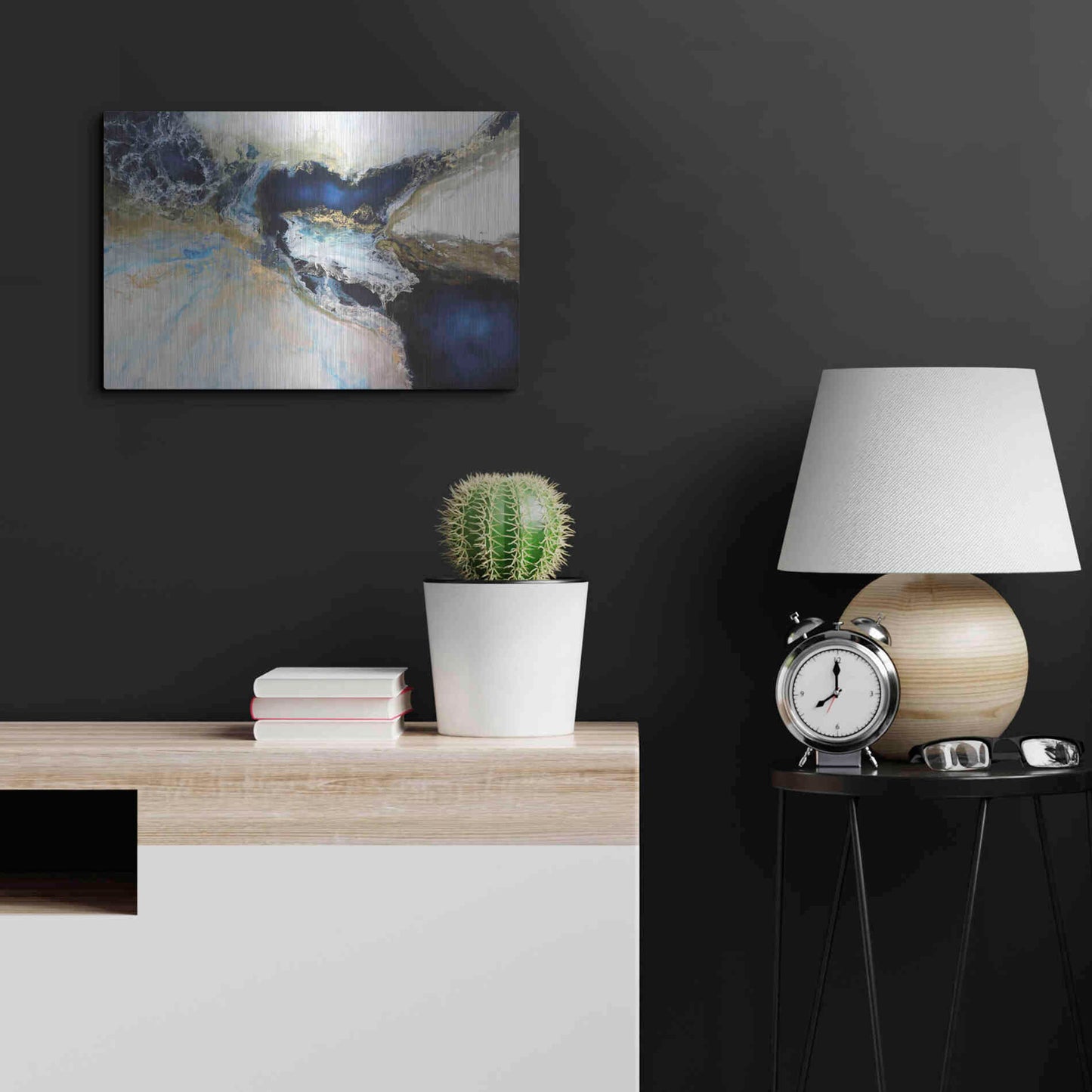 Luxe Metal Art 'Los Mares' by Leticia Herrera, Metal Wall Art,24x16