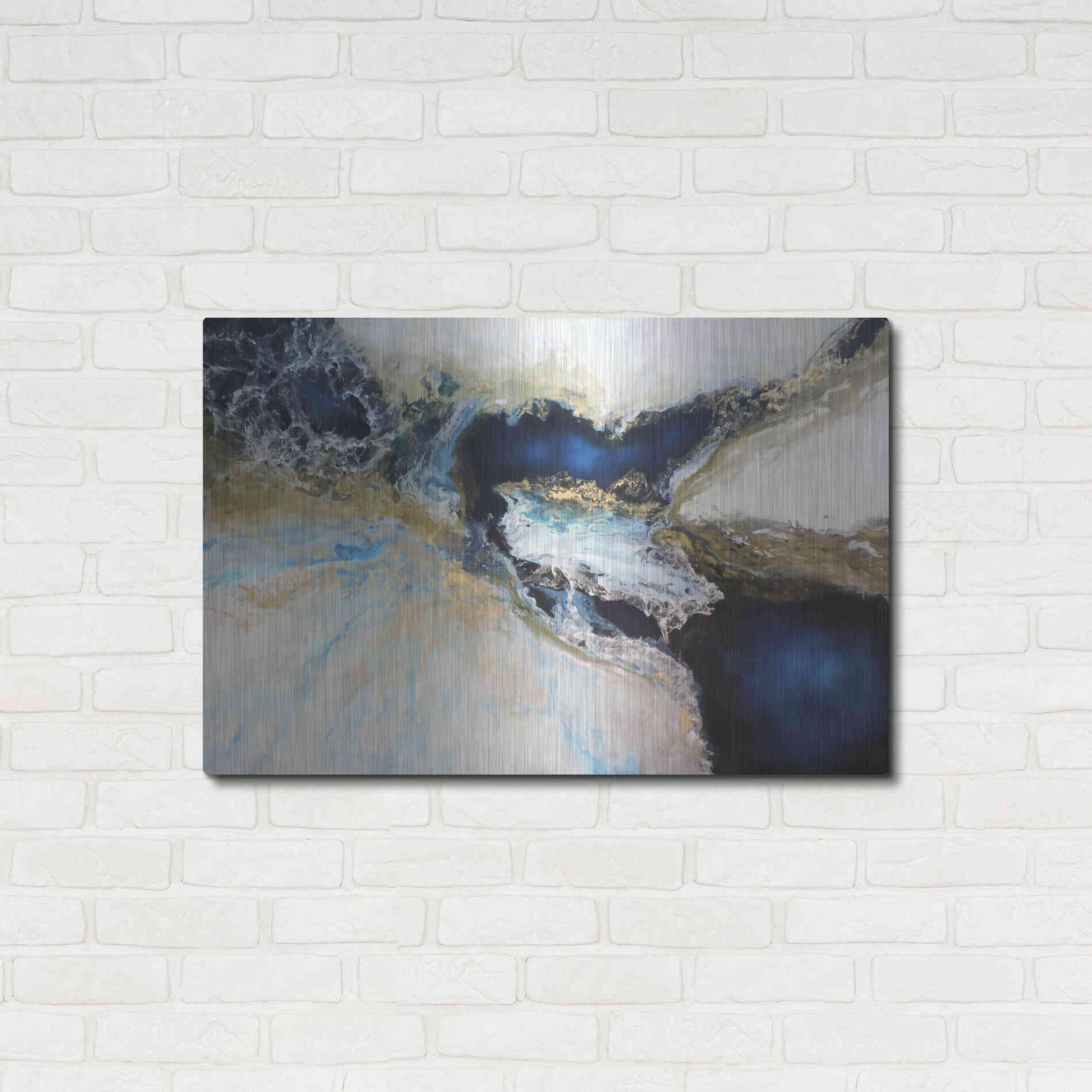 Luxe Metal Art 'Los Mares' by Leticia Herrera, Metal Wall Art,36x24