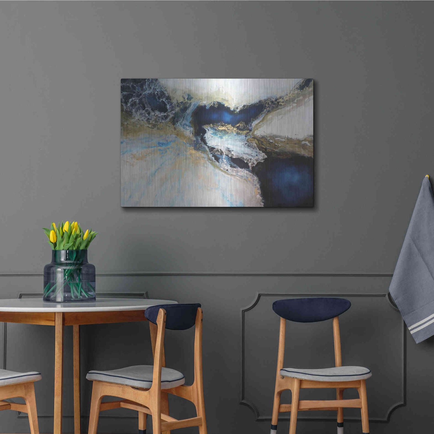 Luxe Metal Art 'Los Mares' by Leticia Herrera, Metal Wall Art,36x24