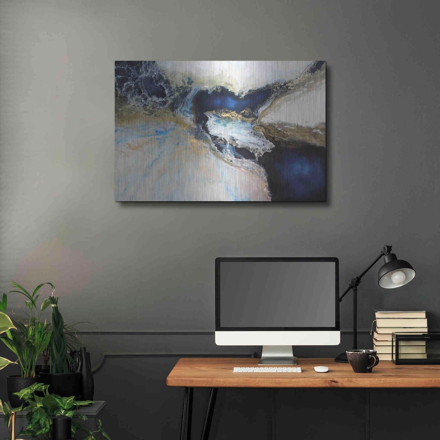 Luxe Metal Art 'Los Mares' by Leticia Herrera, Metal Wall Art,36x24