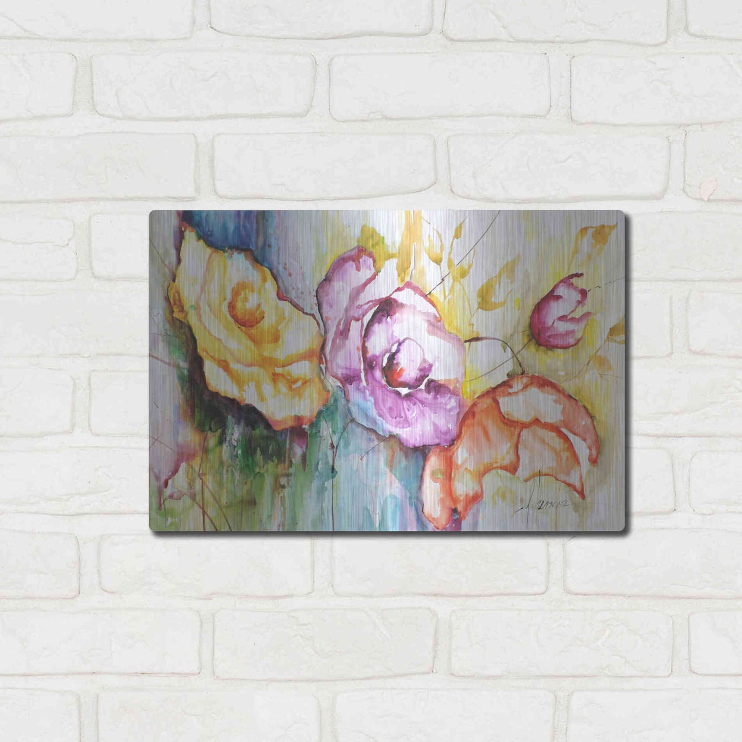 Luxe Metal Art 'Preferidas III' by Leticia Herrera, Metal Wall Art,16x12