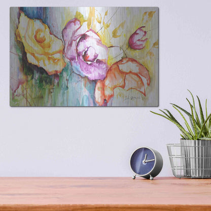 Luxe Metal Art 'Preferidas III' by Leticia Herrera, Metal Wall Art,16x12