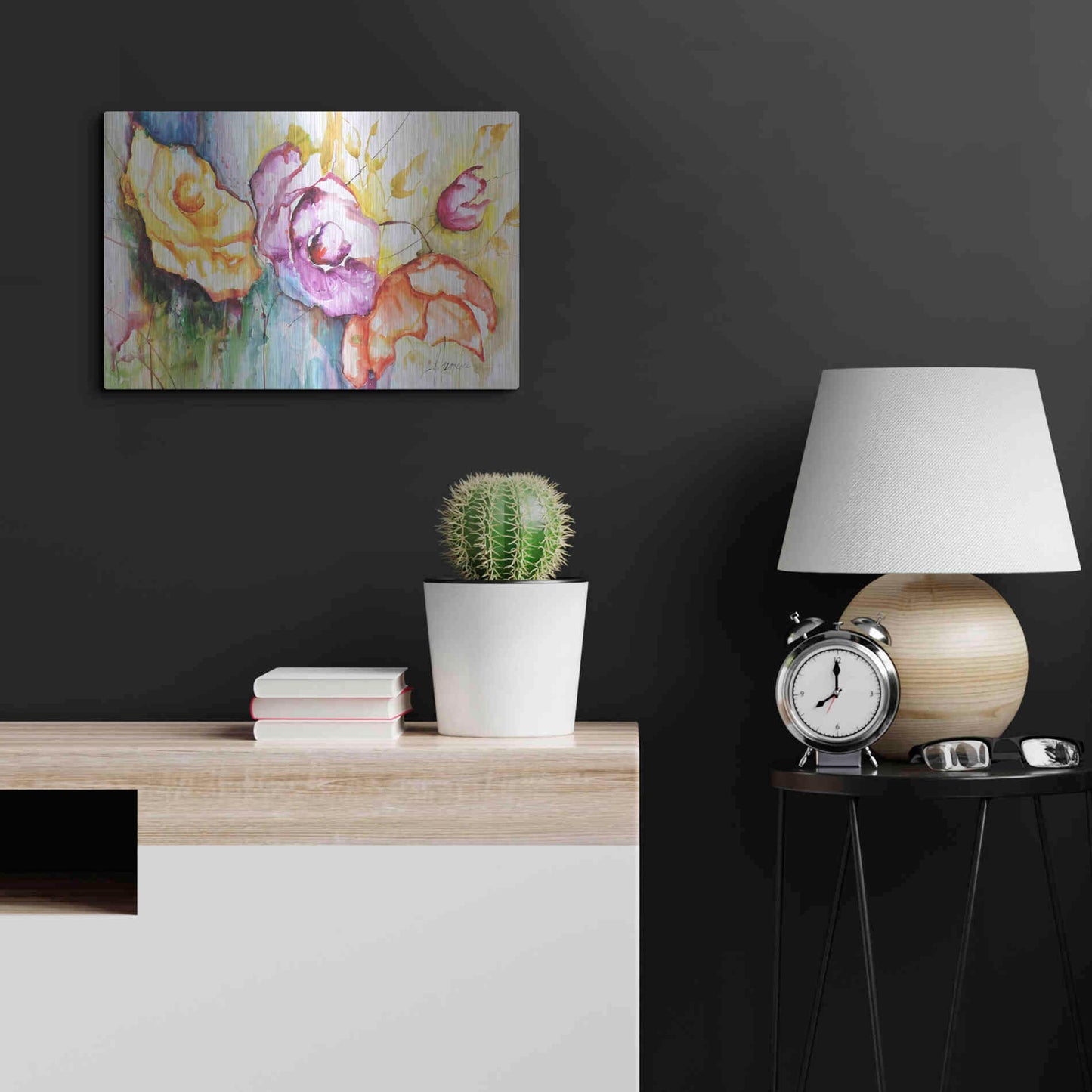Luxe Metal Art 'Preferidas III' by Leticia Herrera, Metal Wall Art,24x16