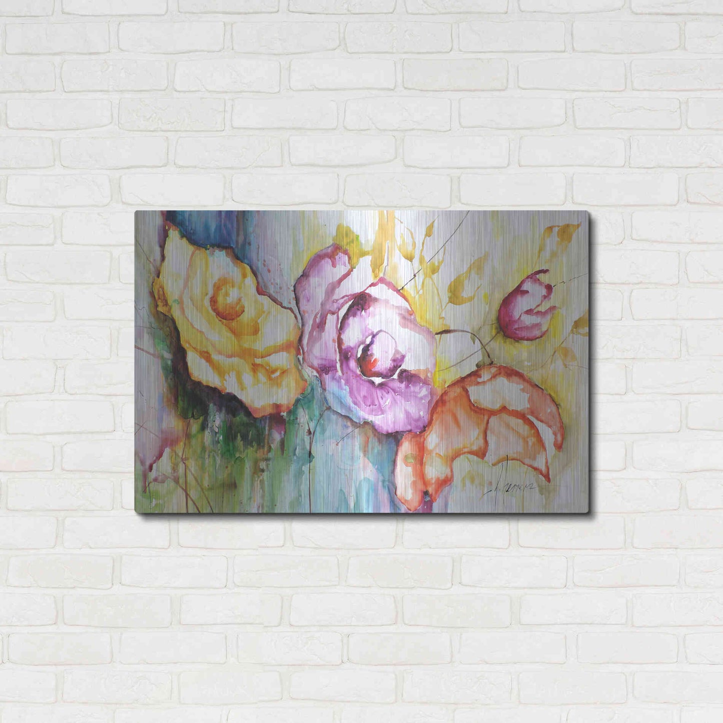 Luxe Metal Art 'Preferidas III' by Leticia Herrera, Metal Wall Art,36x24
