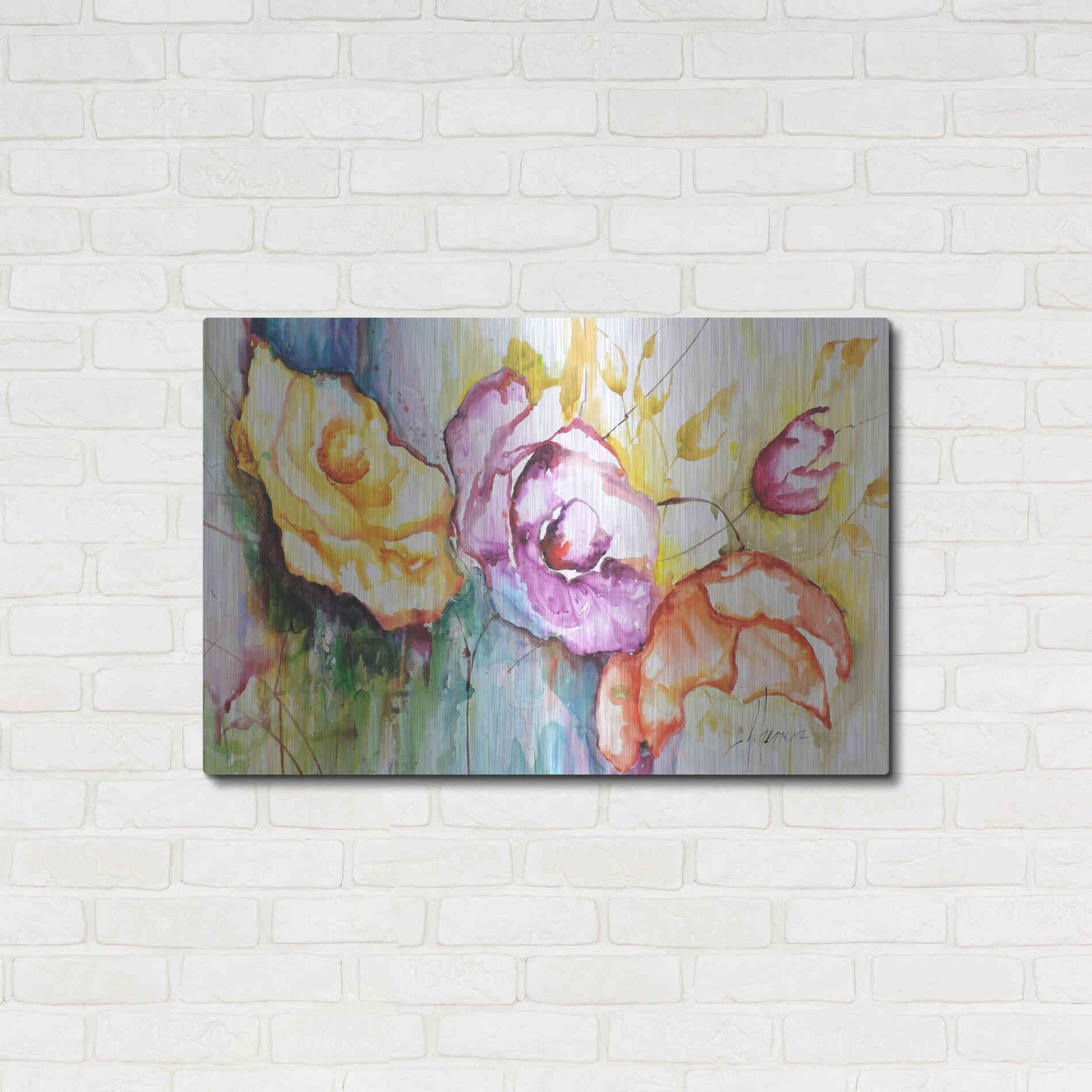 Luxe Metal Art 'Preferidas III' by Leticia Herrera, Metal Wall Art,36x24