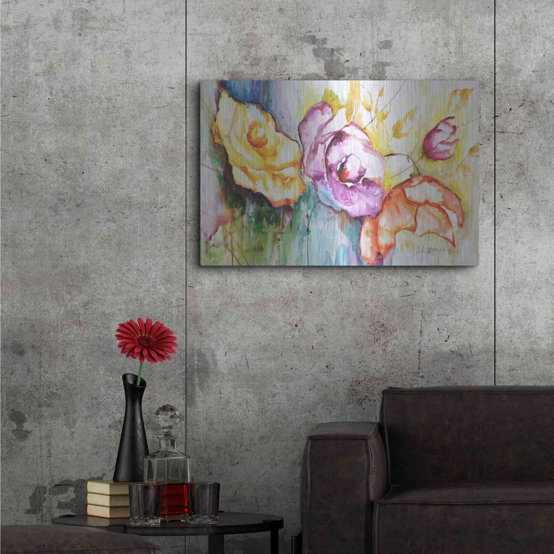 Luxe Metal Art 'Preferidas III' by Leticia Herrera, Metal Wall Art,36x24
