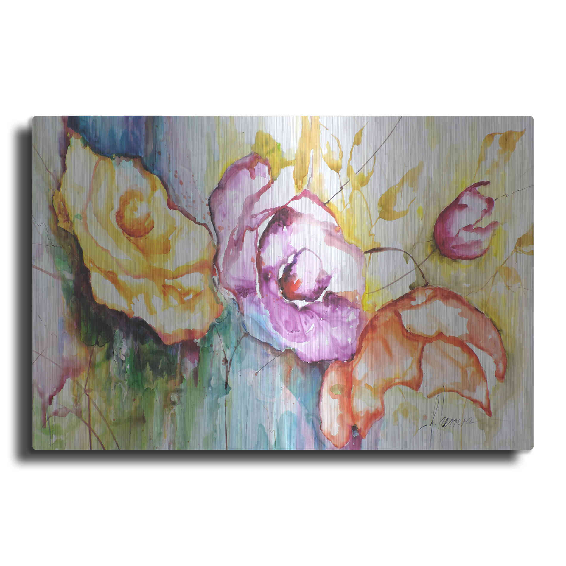 Luxe Metal Art 'Preferidas III' by Leticia Herrera, Metal Wall Art