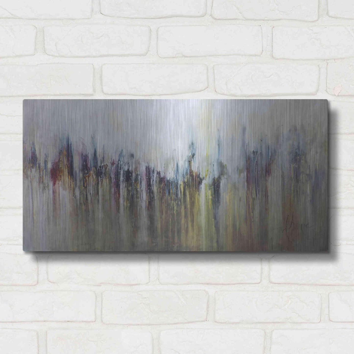 Luxe Metal Art 'Cascada Metalica' by Leticia Herrera, Metal Wall Art,24x12