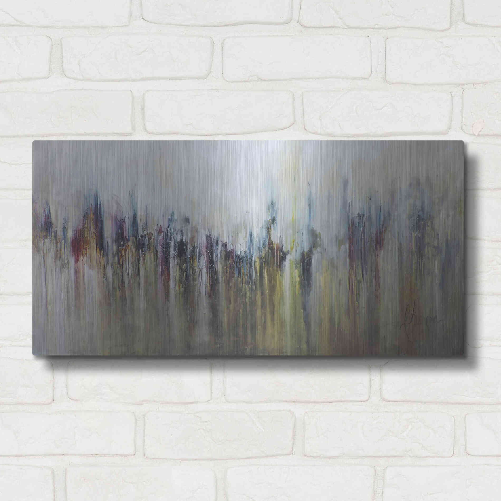 Luxe Metal Art 'Cascada Metalica' by Leticia Herrera, Metal Wall Art,24x12