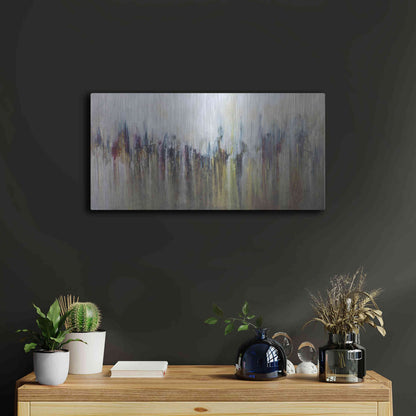 Luxe Metal Art 'Cascada Metalica' by Leticia Herrera, Metal Wall Art,24x12