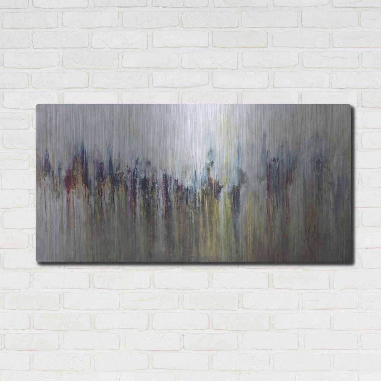 Luxe Metal Art 'Cascada Metalica' by Leticia Herrera, Metal Wall Art,48x24