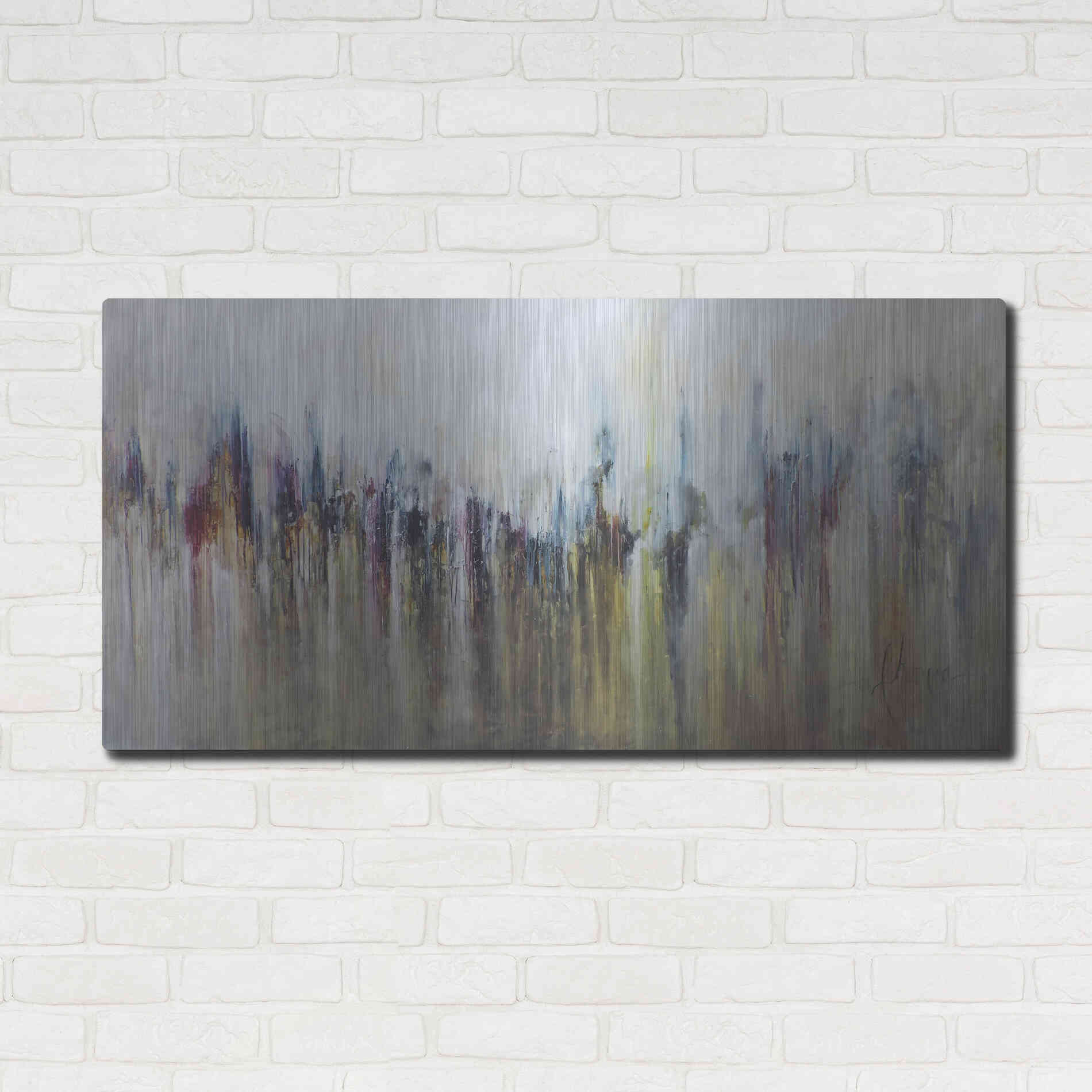 Luxe Metal Art 'Cascada Metalica' by Leticia Herrera, Metal Wall Art,48x24