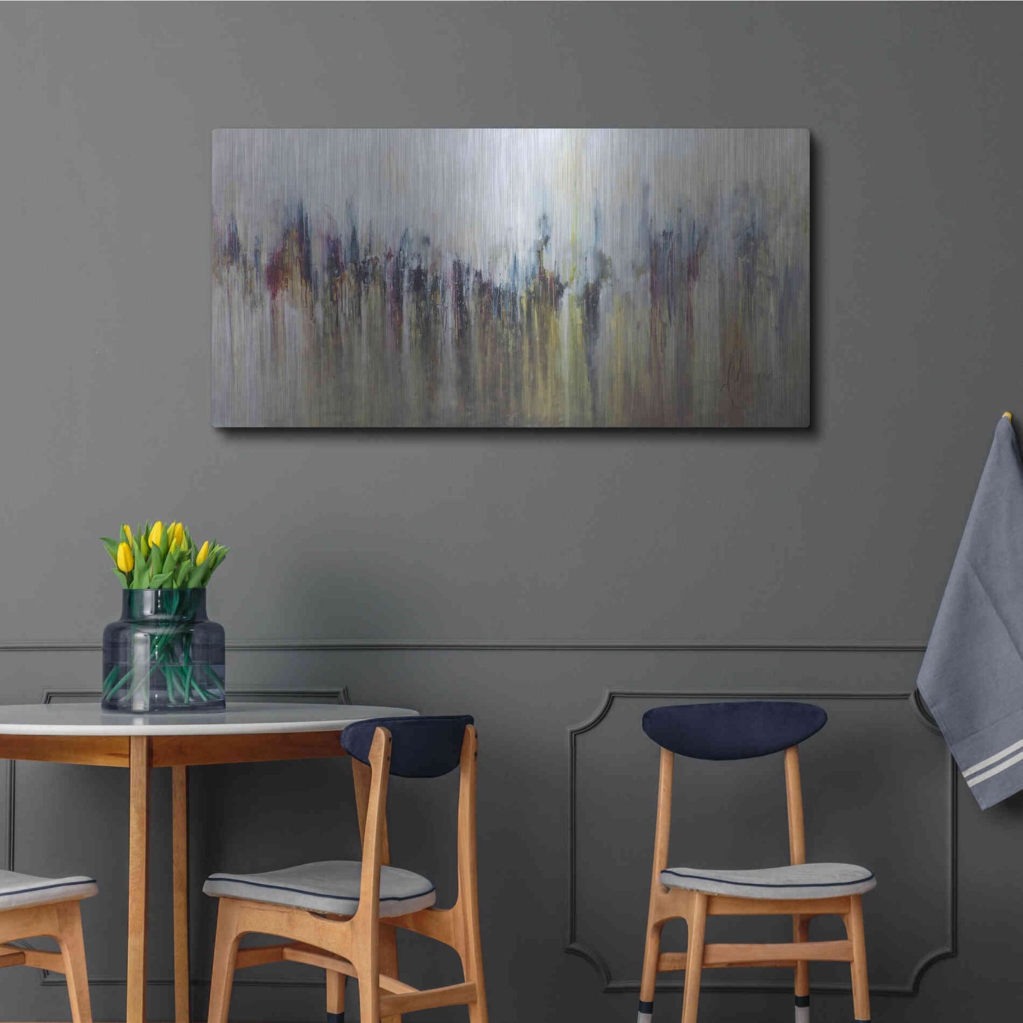 Luxe Metal Art 'Cascada Metalica' by Leticia Herrera, Metal Wall Art,48x24