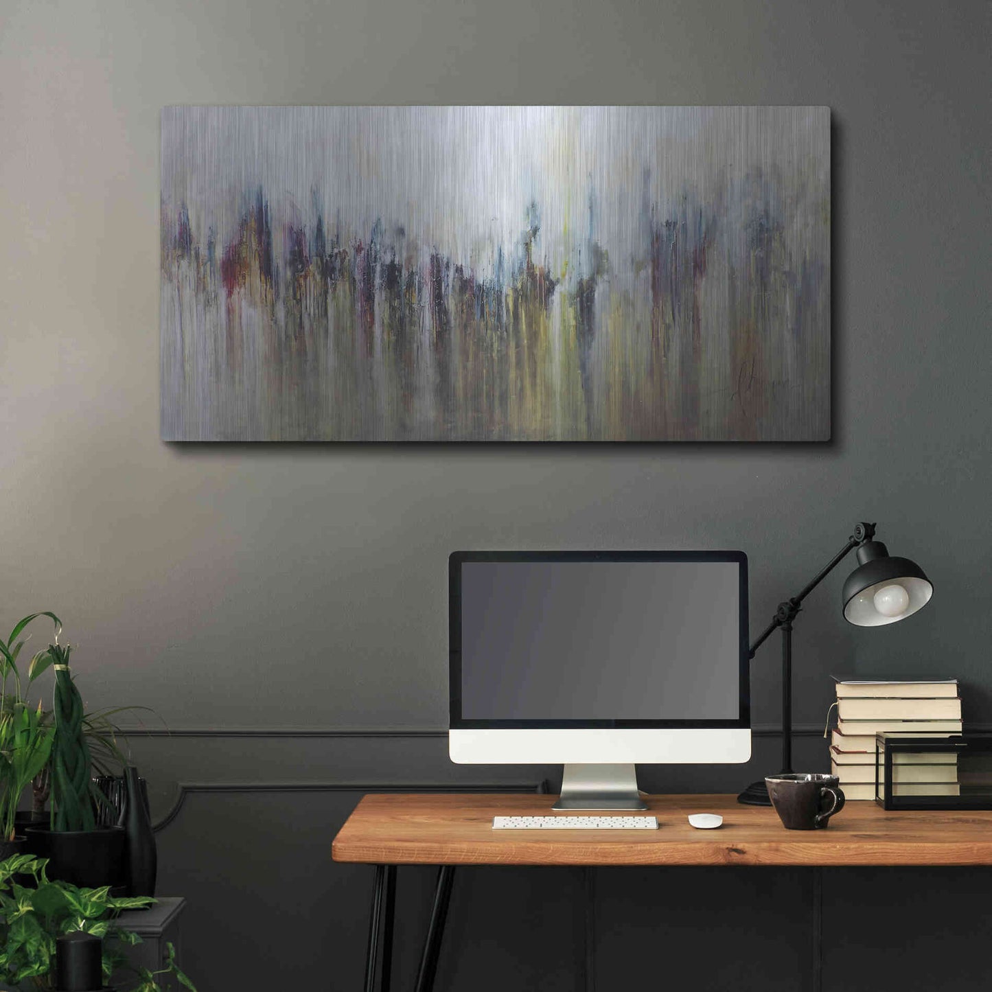 Luxe Metal Art 'Cascada Metalica' by Leticia Herrera, Metal Wall Art,48x24