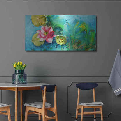 Luxe Metal Art 'Horizontal Flores VI' by Leticia Herrera, Metal Wall Art,48x24