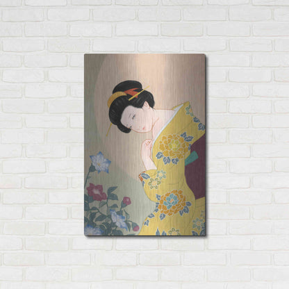 Luxe Metal Art 'Kikyou' by Sai Tamiya, Metal Wall Art,24x36