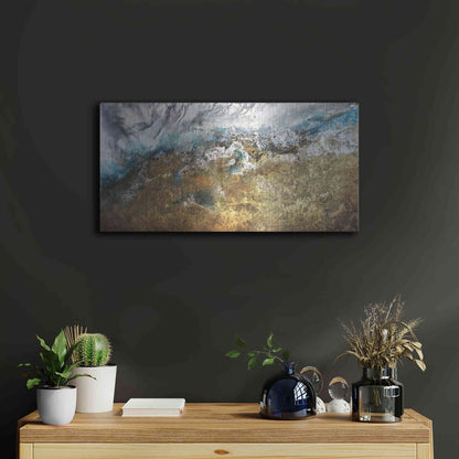 Luxe Metal Art 'Metalicos y Texturas II' by Leticia Herrera, Metal Wall Art,24x12