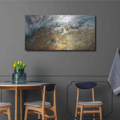 Luxe Metal Art 'Metalicos y Texturas II' by Leticia Herrera, Metal Wall Art,48x24