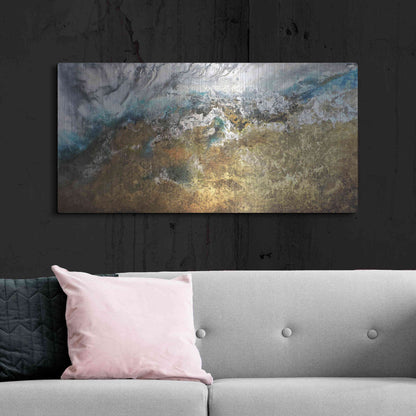 Luxe Metal Art 'Metalicos y Texturas II' by Leticia Herrera, Metal Wall Art,48x24