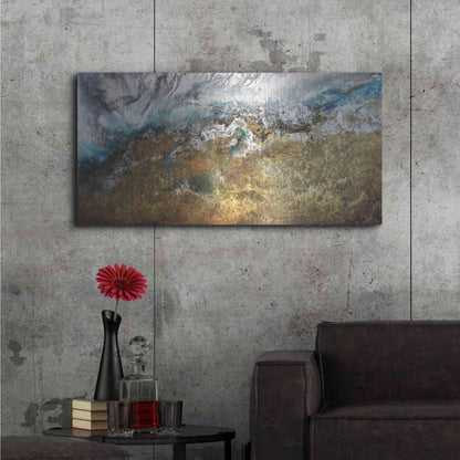 Luxe Metal Art 'Metalicos y Texturas II' by Leticia Herrera, Metal Wall Art,48x24