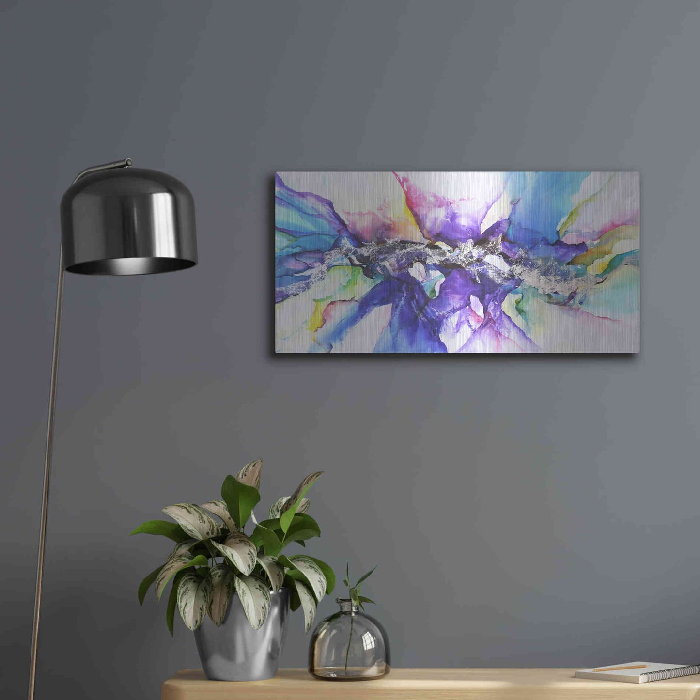 Luxe Metal Art 'Moncada' by Leticia Herrera, Metal Wall Art,24x12