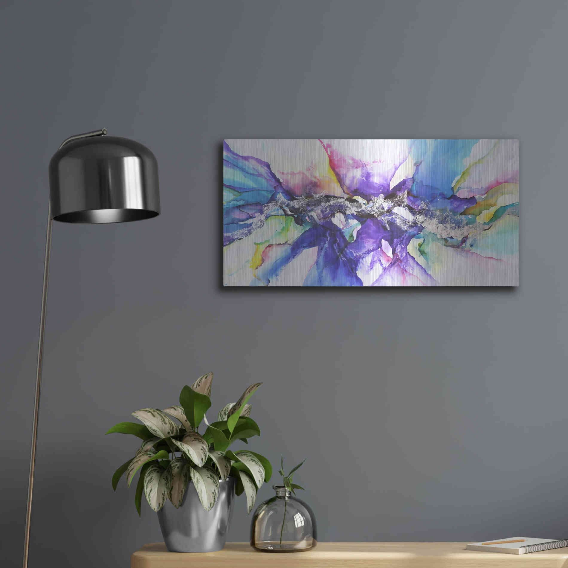 Luxe Metal Art 'Moncada' by Leticia Herrera, Metal Wall Art,24x12