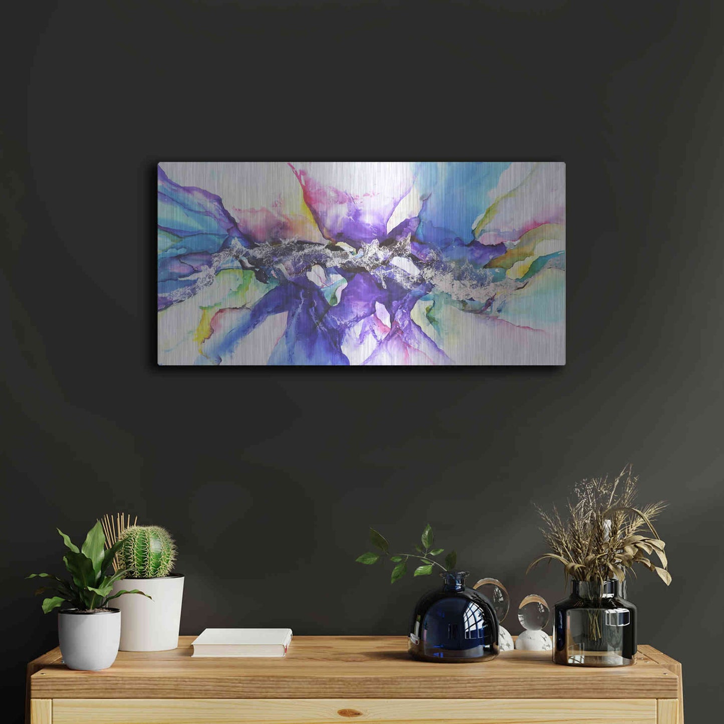 Luxe Metal Art 'Moncada' by Leticia Herrera, Metal Wall Art,24x12